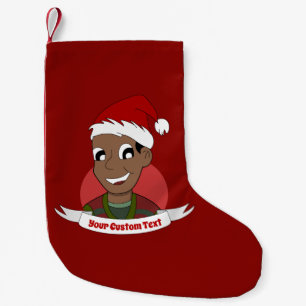 Laughing man Christmas cartoon Small Christmas Stocking