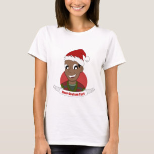 Laughing man Christmas cartoon T-Shirt