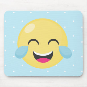 Laughing Out Loud Emoji Dots Mouse Mat