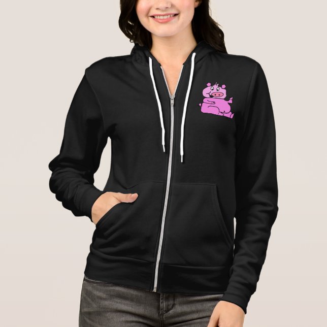 Laughing Pig Jacket Hoodie (Front)