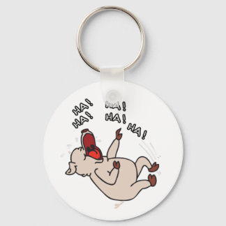 LAUGHING PIG KEY CHAIN - Stop the Thyroid Madness