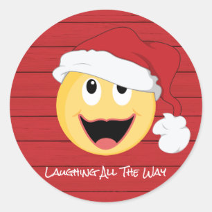 Laughing Santa Imoge Sticker