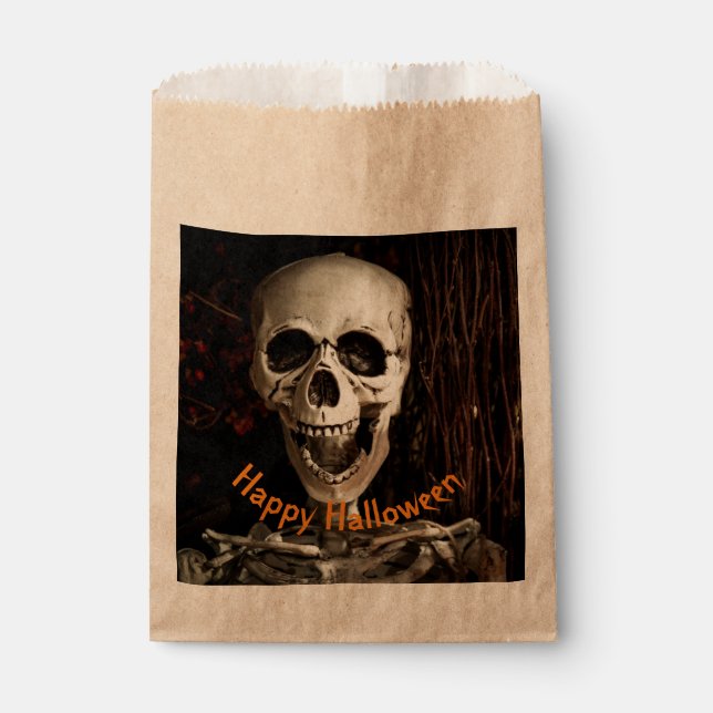Laughing Skeleton Halloween  Favour Bags (Front)