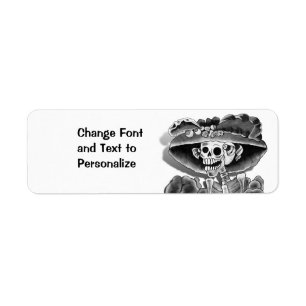 Laughing Skeleton Woman in  Bonnet