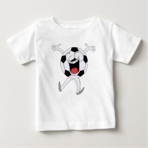 Laughing Soccer Ball Mascot Baby T-Shirt