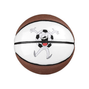 Laughing Soccer Ball Mascot Mini Basketball