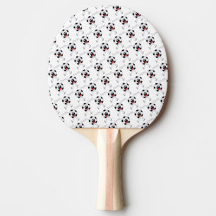 Laughing Soccer Ball Mascot Ping Pong Paddle