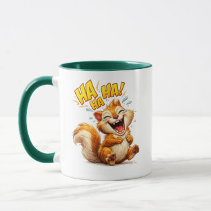 Laughing Squirrel Cute Cartoon Illustration Mug