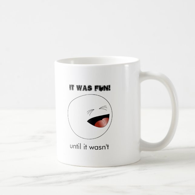 Laughing Stick Figure Head Coffee Mug (Right)