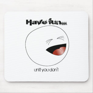 Laughing Stick Figure Head Mouse Mat