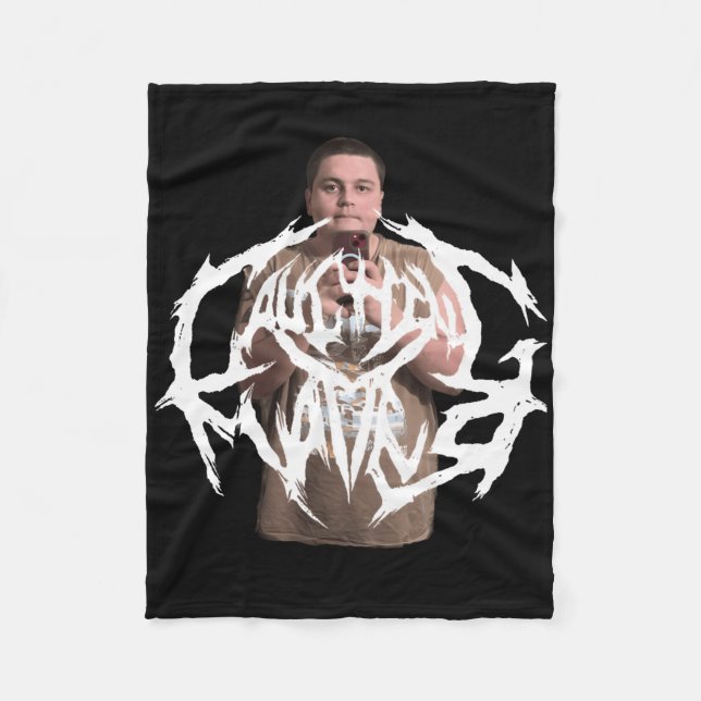 Laughing Sticker  Fleece Blanket (Front)