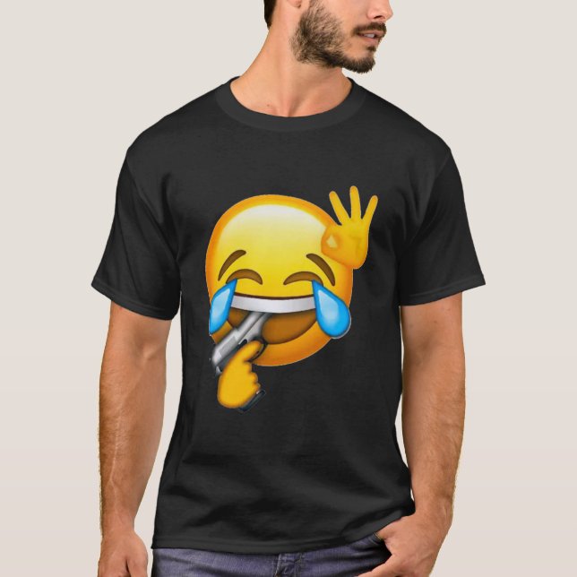 Laughing Suicide Emoji Classic T-Shirt (Front)
