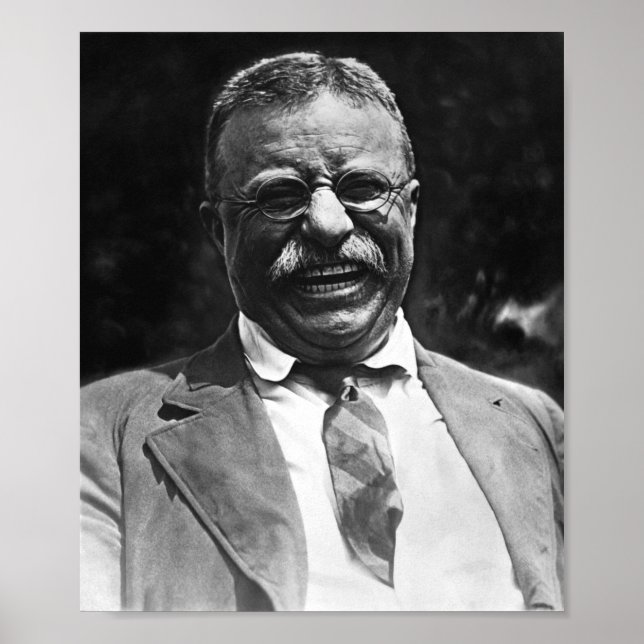 Laughing Theodore Roosevelt Photo Poster (Front)