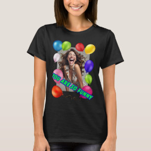 Laughing woman and balloons T-Shirt