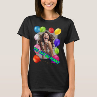 Laughing woman and balloons T-Shirt