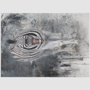 Laughing Zebra Wildlife Decoupage Tissue Paper