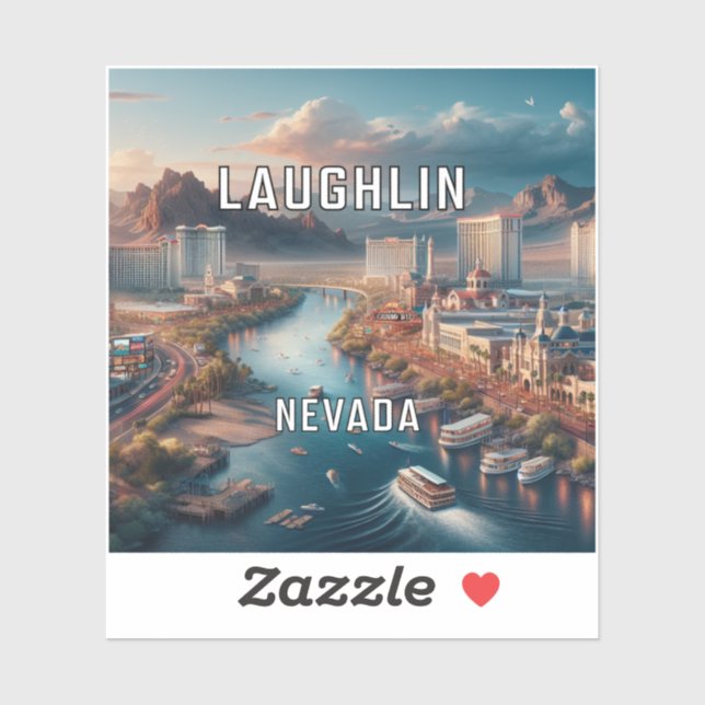 Laughlin Nevada 3 Inch Vinyl Sticker (Sheet)