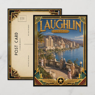 Laughlin Nevada Vintage Art Deco Golden Age Postcard