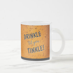 Laughs! Beer drinking humor fun frosted mug