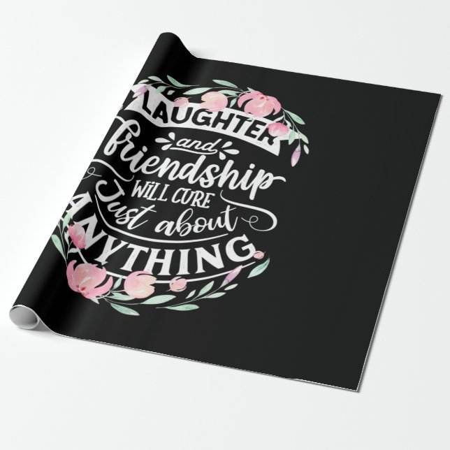 Laughter And Friendship Wrapping Paper (Unrolled)