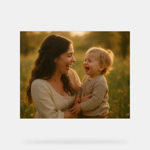 Laughter in Bloom – A Springtime Bond Acrylic Sign