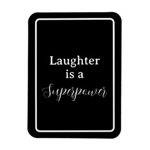 'Laughter is a Superpower' Phrase White Lettering Magnet