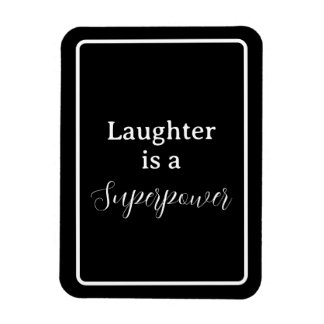 'Laughter is a Superpower' Phrase White Lettering Magnet