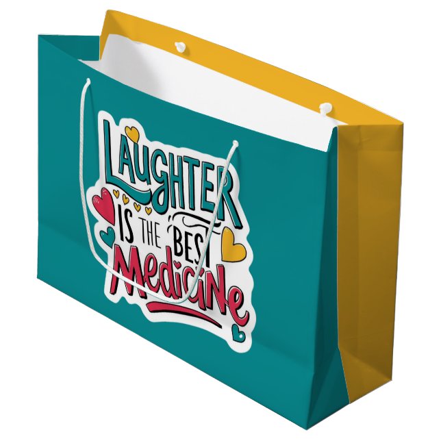 Laughter Is The Best Medicine Gift Bag (Front Angled)