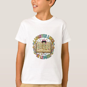 Laughter Lines in Ledger – Smart Humor T-Shirt