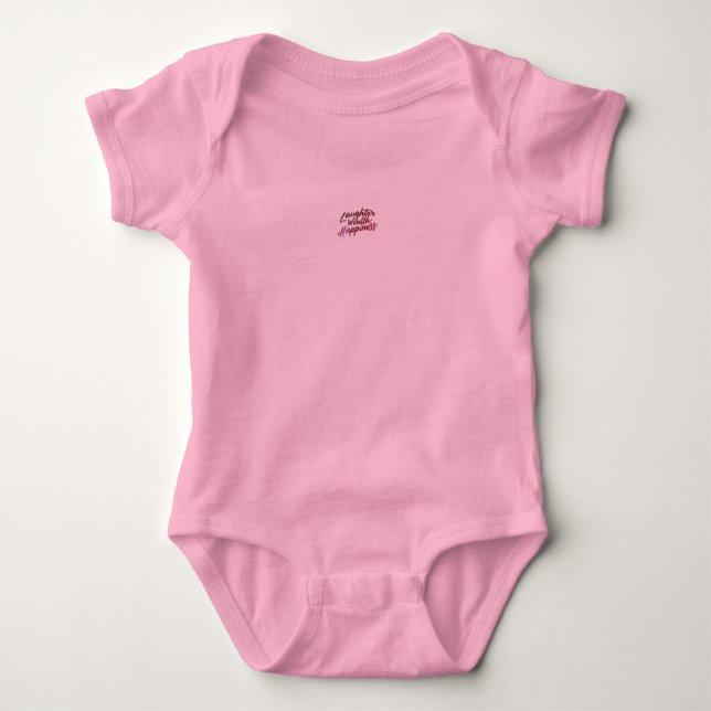 Laughter Wealth Happiness Baby Bodysuit (Front)