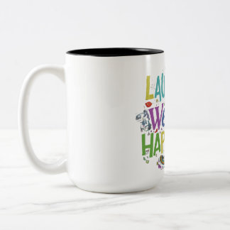 Laughter Wealth Happiness Two-Tone Coffee Mug