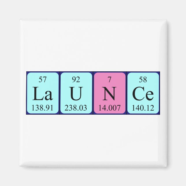 Launce periodic table name magnet (Front)
