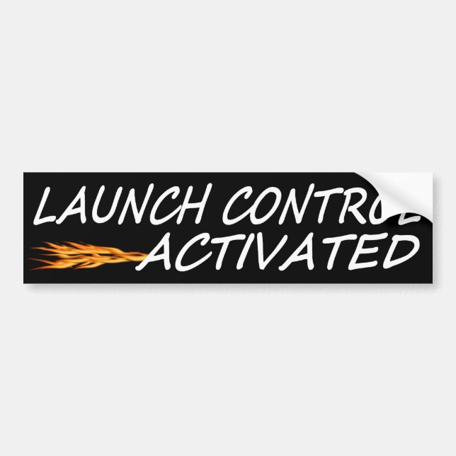 Launch Control Activated Bumper Sticker (Front)