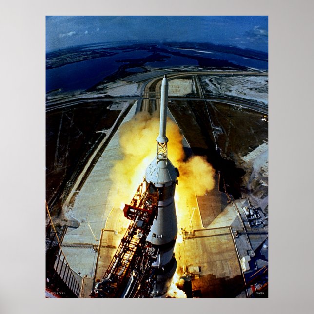 Launch of First Men to the Moon - Apollo 11 Poster (Front)