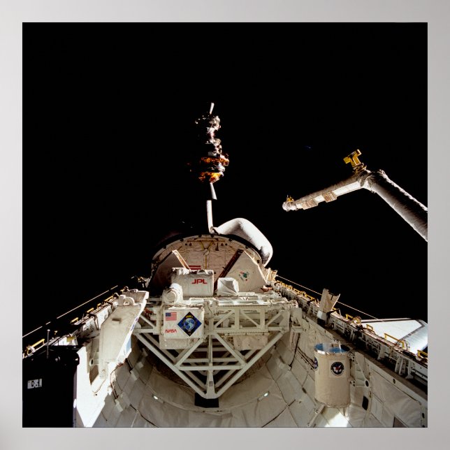 Launch of LAGEOS II from Shuttle Columbia (STS-52) Poster (Front)