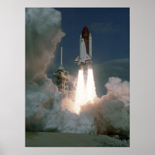 Launch of Space Shuttle Atlantis (STS-27) Poster