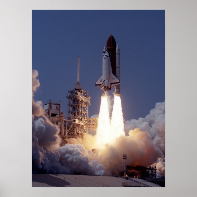 Launch of Space Shuttle Atlantis (STS-30) Poster (Front)