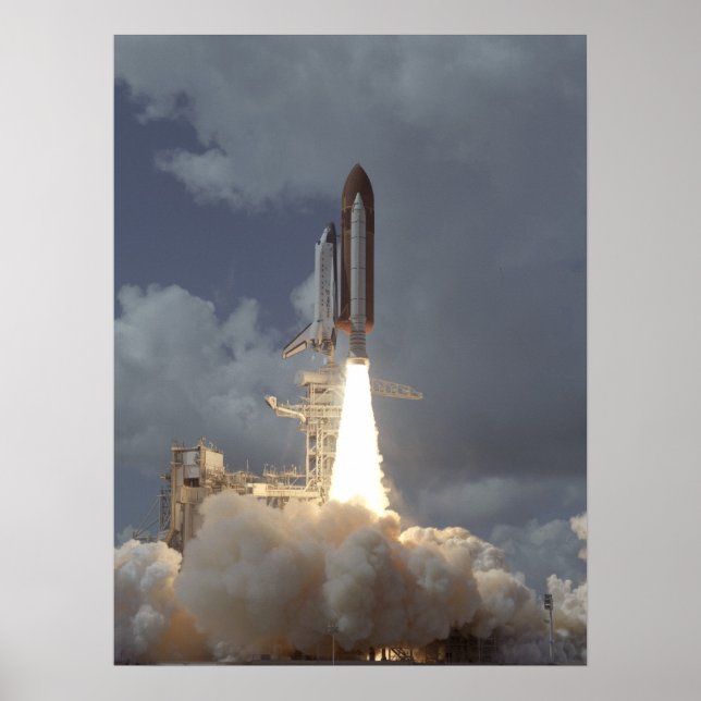 Launch of Space Shuttle Atlantis (STS-34) Poster (Front)