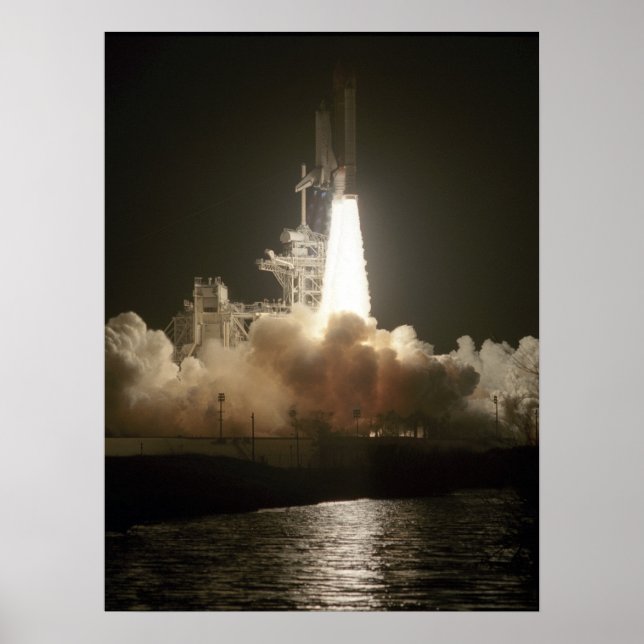 Launch of Space Shuttle Atlantis (STS-38) Poster (Front)