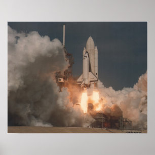 Launch of Space Shuttle Columbia (STS-2) Poster