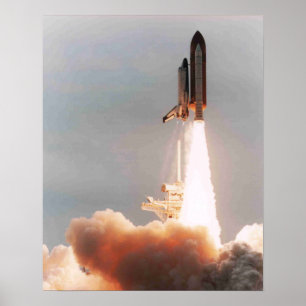Launch of Space Shuttle Columbia (STS-75) Poster