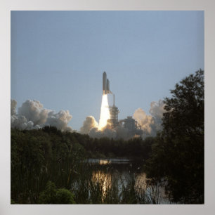 Launch of Space Shuttle Discovery (STS-29) Poster
