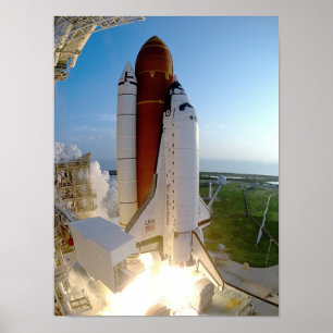 Launch of Space Shuttle Discovery (STS-51) Poster