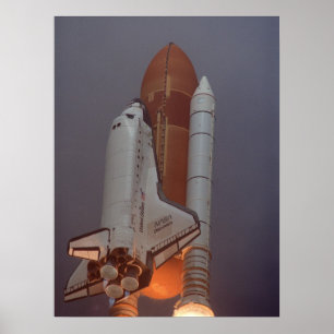 Launch of Space Shuttle Discovery (STS-85) Poster