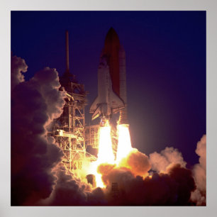 Launch of Space Shuttle Discovery (STS-96) Poster