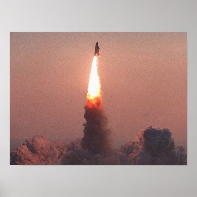 Launch of Space Shuttle Discovery (STS-96) Poster (Front)