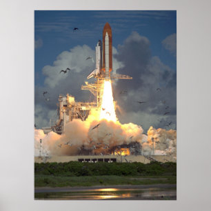 Launch of Space Shuttle Endeavour (STS-57) Poster