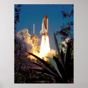 Launch of Space Shuttle Endeavour (STS-99) Poster