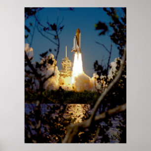 Launch of Space Shuttle Endeavour (STS-99) Poster
