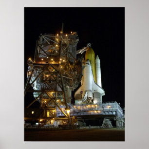 Launch Preparations for Space Shuttle Atlantis Poster